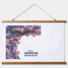 7. "Land That I Love – Wood-Hung Patriotic Wall Hangend Wandkleed