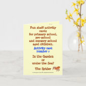 7 L'araignée -Exemple de la taille de la carte de (Fleur jaune)