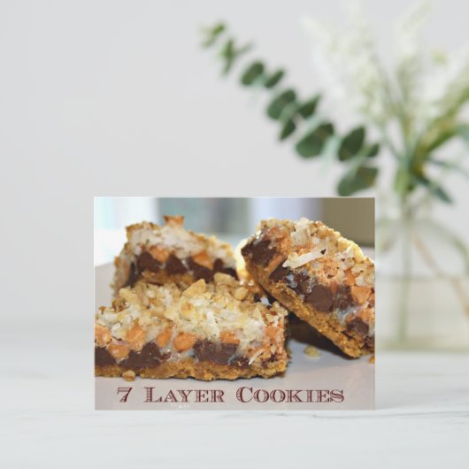 7 Layer Cookies Recipe Card Briefkaart (Staand voorkant)