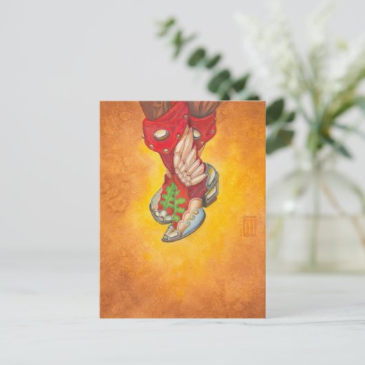 7 League Boots mini Briefkaart (Staand voorkant)