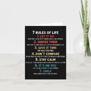 7 leefregels Motivatie quotes voor mannen, vrouwen Kaart