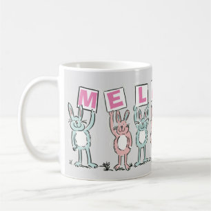 7 Letter-naam met Rabbits Coffee-Mok Koffiemok