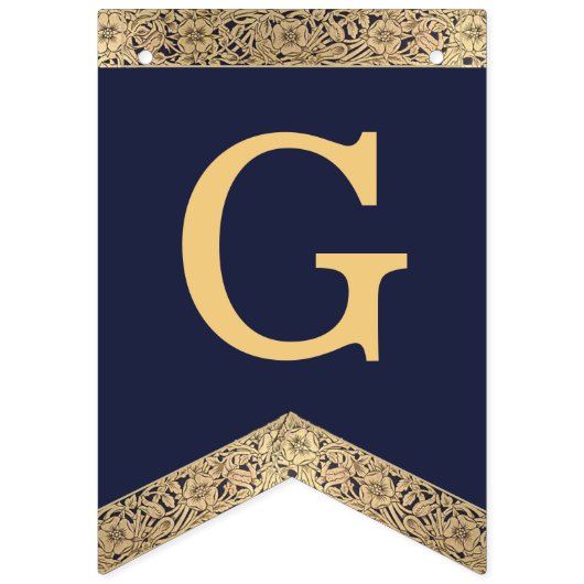 7 Letters Blauw Goud God zegene de doop communie Vlaggetjes (Tweede vlag)