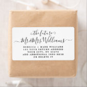 7 Lijnen groot Chic Script Weduwen Rendement Adres Etiket (Insitu)