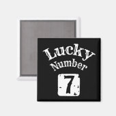 7 - Lucky Number 7 Luck Magneet (Voorkant / Achterkant)