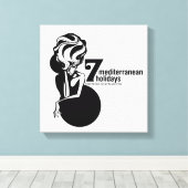 7 mediterranean holidays canvas afdruk (Insitu (Houten vloer))