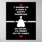 7 Mots À Un Mariage Long Et Heureux - Poster (Devant)