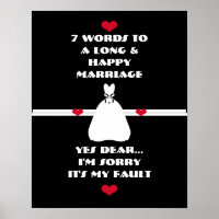 7 Mots À Un Mariage Long Et Heureux - Poster