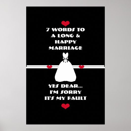 7 Mots À Un Mariage Long Et Heureux - Poster (Devant)