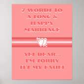 7 Mots À Un Mariage Long Et Heureux - Poster (Devant)