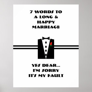 7 Mots À Un Mariage Long Et Heureux - Poster