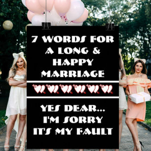 7 Mots À Un Mariage Long Et Heureux - Poster