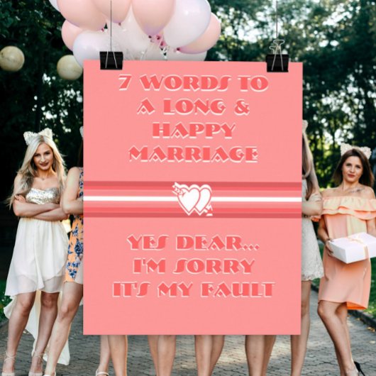 7 Mots À Un Mariage Long Et Heureux - Poster
