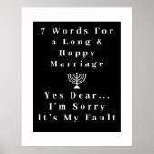 7 Mots À Un Mariage Long Et Heureux - Poster (Devant)