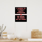 7 Mots Pour Un Long Et Heureux Mariage - Affiche (Cuisine)