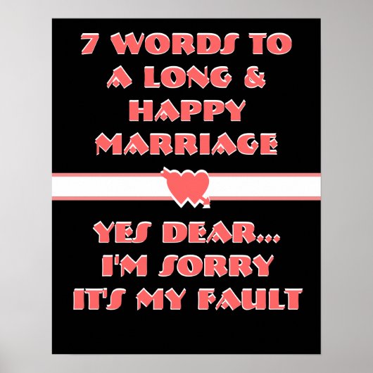 7 Mots Pour Un Long Et Heureux Mariage - Affiche (Devant)