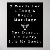 7 Mots Pour Un Long Et Heureux Mariage - Affiche (Devant)