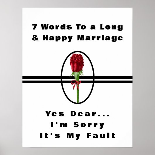 7 Mots Pour Un Mariage Long Et Heureux - Affiche (Devant)