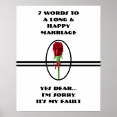 7 Mots Pour Un Mariage Long Et Heureux - Affiche (Devant)