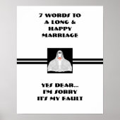 7 Mots Pour Un Mariage Long Et Heureux - Affiche (Devant)