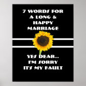 7 Mots Pour Un Mariage Long Et Heureux - Affiche (Devant)
