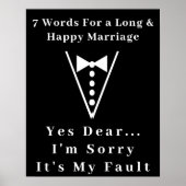 7 Mots Pour Un Mariage Long Et Heureux - Affiche (Devant)