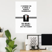7 Mots Pour un Mariage Long et Heureux - Affiche (Bureau à domicile)
