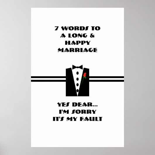 7 Mots Pour un Mariage Long et Heureux - Affiche (Devant)