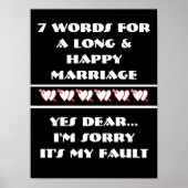 7 Mots Pour Un Mariage Long Et Heureux - Affiche (Devant)