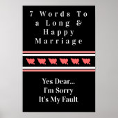 7 Mots Pour Un Mariage Long Et Heureux - Affiche (Devant)