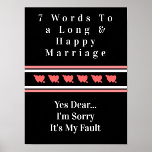 7 Mots Pour Un Mariage Long Et Heureux - Affiche