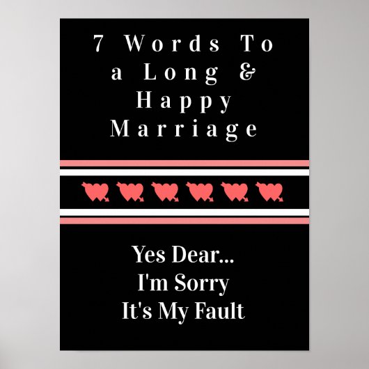 7 Mots Pour Un Mariage Long Et Heureux - Affiche (Devant)