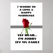 7 Mots Pour Un Mariage Long Et Heureux - Affiche (Devant)