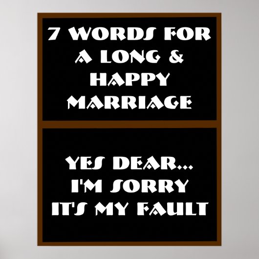 7 Mots Pour Un Mariage Long Et Heureux - Affiche (Devant)
