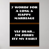7 Mots Pour Un Mariage Long Et Heureux - Affiche (Devant)