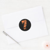 7 Nummer Meme 67 Zes Zeven Halloween Ronde Sticker (Envelop)