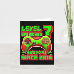 7 Ontgrendeld Geweldige 2016 Video Game 7th Birthd Kaart