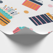 7- patroon van verpakkingspapier op jaarbasis cadeaupapier (Hoek)