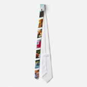 7 Photo Blancs Modèle de Cravate de bande imprimé (Dos)