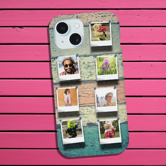 7 Photo Collage iPhone 15 Planche Rustique
