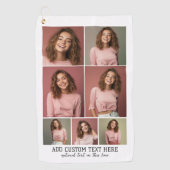 7 Photo Collage - Modern Minimal Zwart-wit Golfhanddoek (Voorkant)