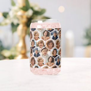 7 Photo Collage - motif hexagone funky