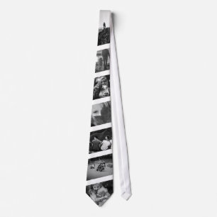 7 Photo Cravate en bande blanche Modèle noir et bl
