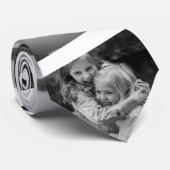 7 Photo Cravate en bande blanche Modèle noir et bl (Roulé)