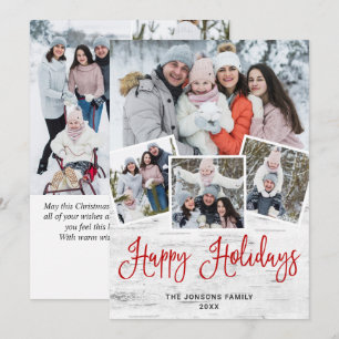 7 PHOTO-kerstfeestmaal roestvrij Birch Bark Greeti Feestdagenkaart