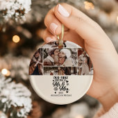 7 Photo Snowflakes Christmas Mr and Mrs Keramisch Ornament