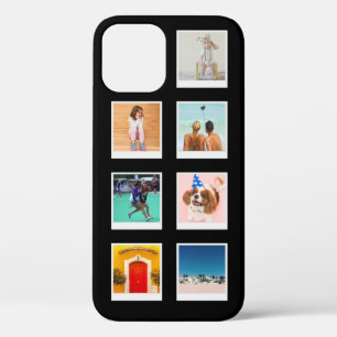 7 Photo Template Zwart iPhone 12 Hoesje