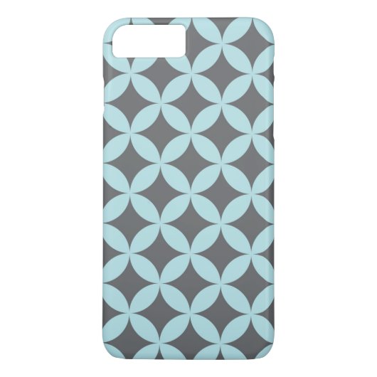 7 Plus Coque iphone à motif bleu et gris (Dos)