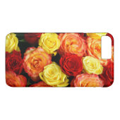 7 Plus Jaune rouge orange Roses iPhone X Coque à peine là (Dos (Horizontal))