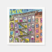 7 PM NYC Dankbaarheid Cocktail servet (Voorkant)